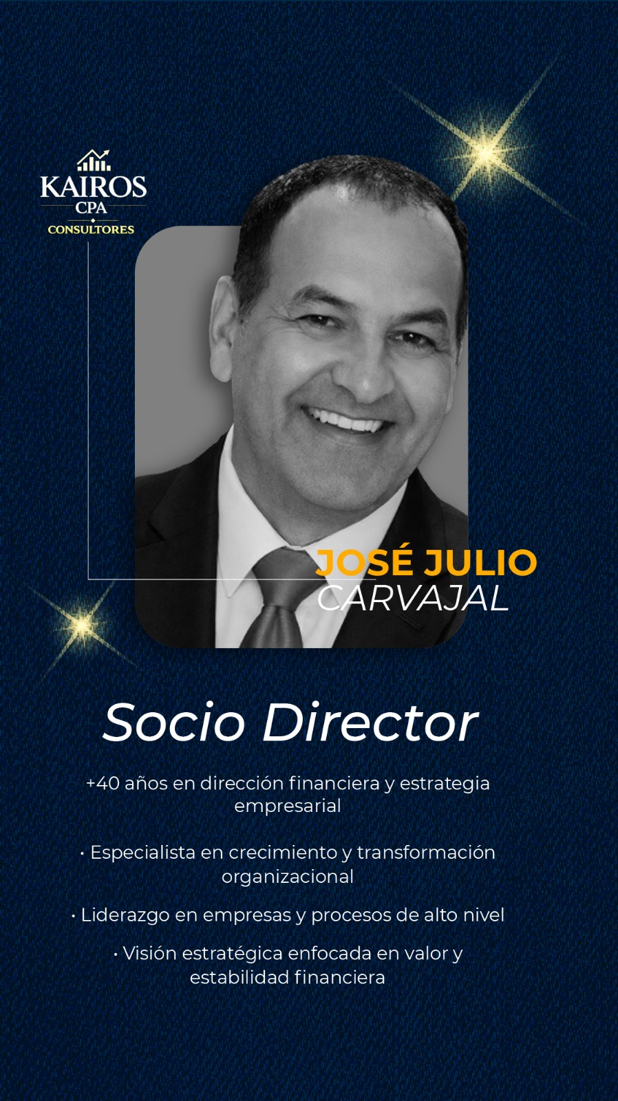 José Julio Carvajal — Socio Director, Kairos CPA Consultores